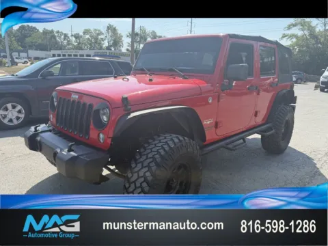 Red 2015 Jeep Wrangler Unlimited Sahara for sale in Blue Springs, MO