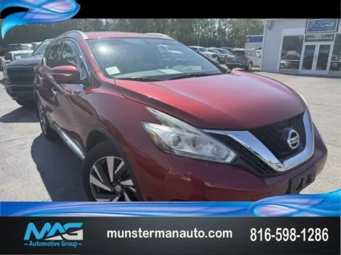 Red 2015 Nissan Murano Platinum for sale in Blue Springs, MO