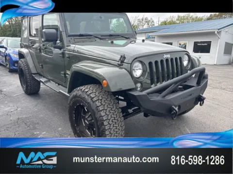 Green 2015 Jeep Wrangler Unlimited Sahara for sale in Blue Springs, MO