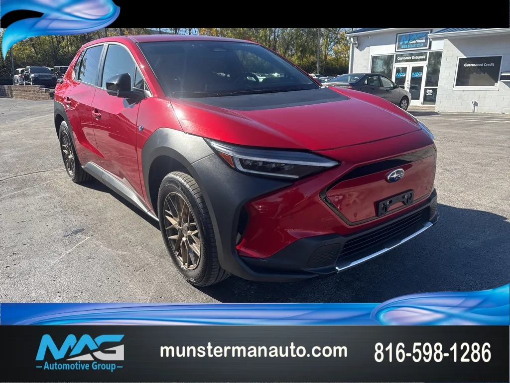 Red 2023 Subaru Solterra Premium for sale in Blue Springs, MO