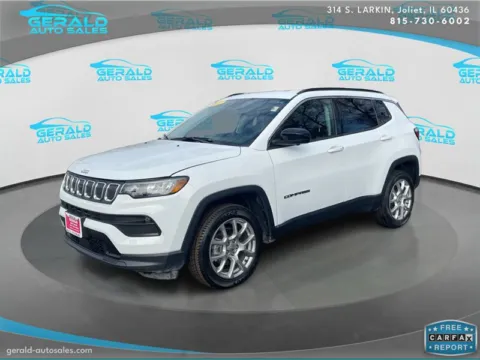 White 2022 Jeep Compass Latitude Lux for sale in Joliet, IL