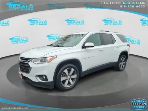 White 2018 Chevrolet Traverse LT Leather for sale in Joliet, IL