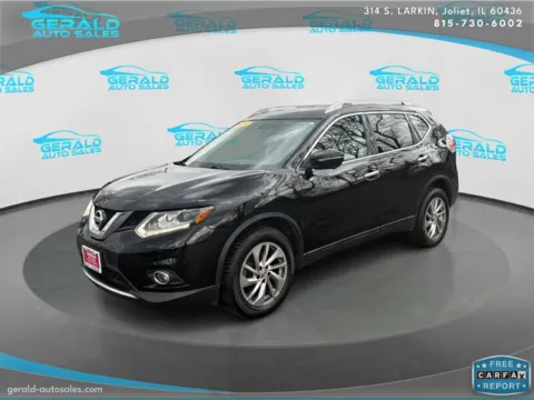 Black 2015 Nissan Rogue SL for sale in Joliet, IL