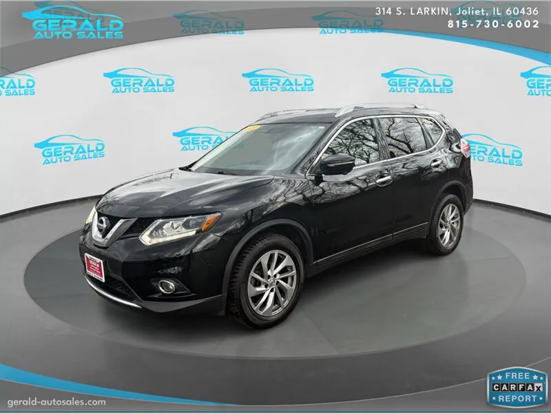 Black 2015 Nissan Rogue SL for sale in Joliet, IL
