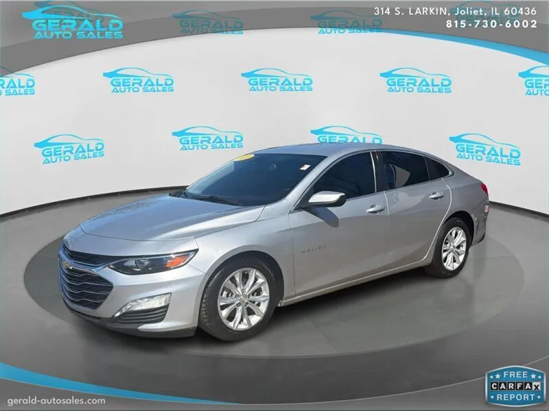 Silver 2021 Chevrolet Malibu LT for sale in Joliet, IL
