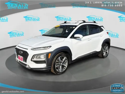 White 2020 Hyundai Kona Limited for sale in Joliet, IL