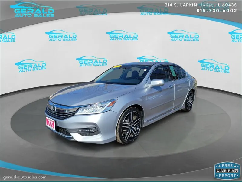 Silver 2017 Honda Accord Touring V6 for sale in Joliet, IL
