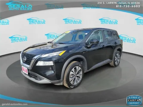Black 2023 Nissan Rogue SV for sale in Joliet, IL