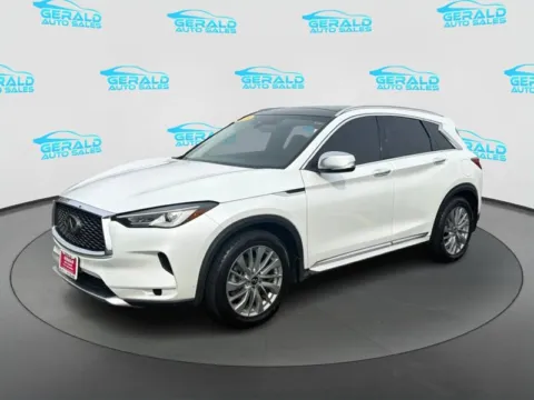 White 2023 INFINITI QX50 Luxe for sale in Joliet, IL