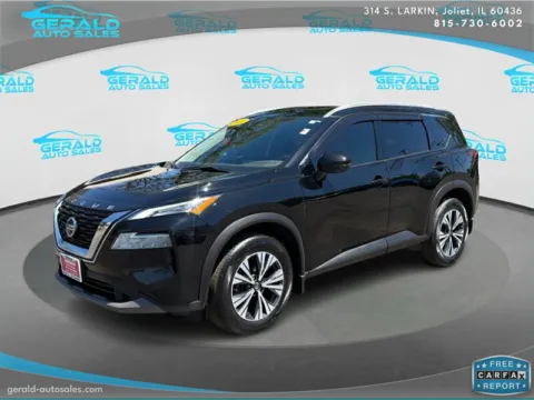 Black 2021 Nissan Rogue SV for sale in Joliet, IL