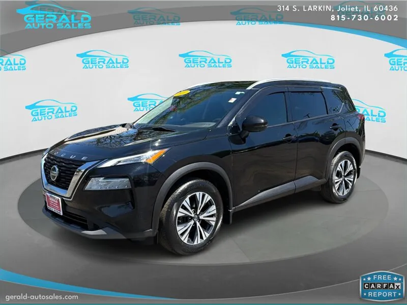 Black 2021 Nissan Rogue SV for sale in Joliet, IL