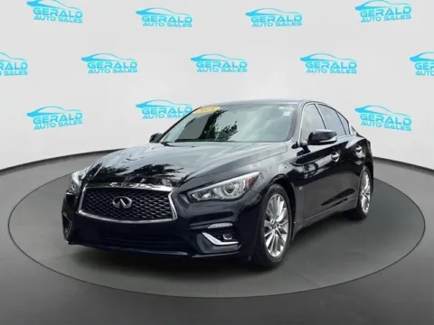 Black 2019 INFINITI Q50 3.0T Luxe for sale in Joliet, IL