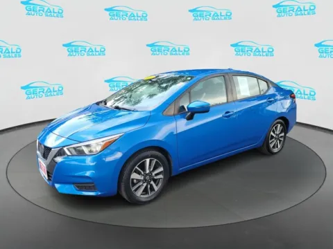 Blue 2021 Nissan Versa SV for sale in Joliet, IL