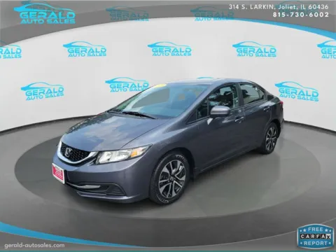 Gray 2015 Honda Civic EX for sale in Joliet, IL
