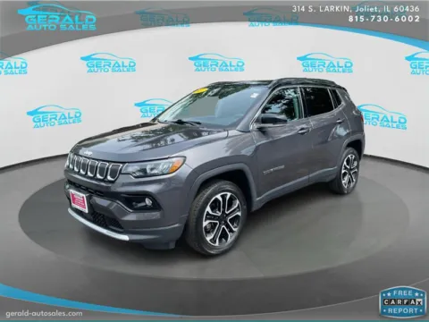 Gray 2022 Jeep Compass Limited for sale in Joliet, IL