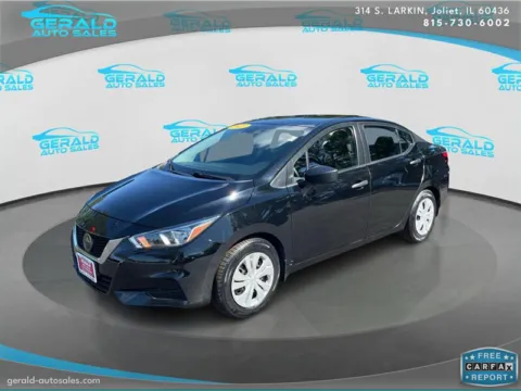 Black 2021 Nissan Versa S for sale in Joliet, IL