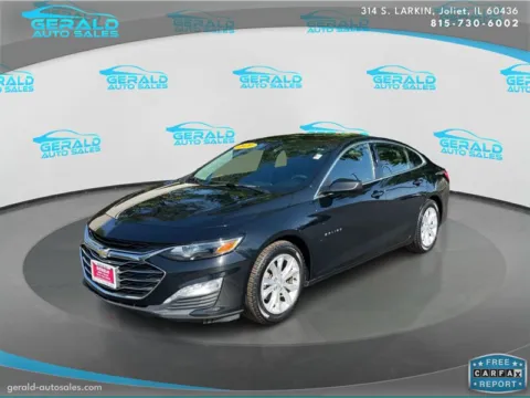 Black 2020 Chevrolet Malibu LT for sale in Joliet, IL