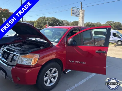 Red 2012 Nissan Titan SV for sale in Denton, TX
