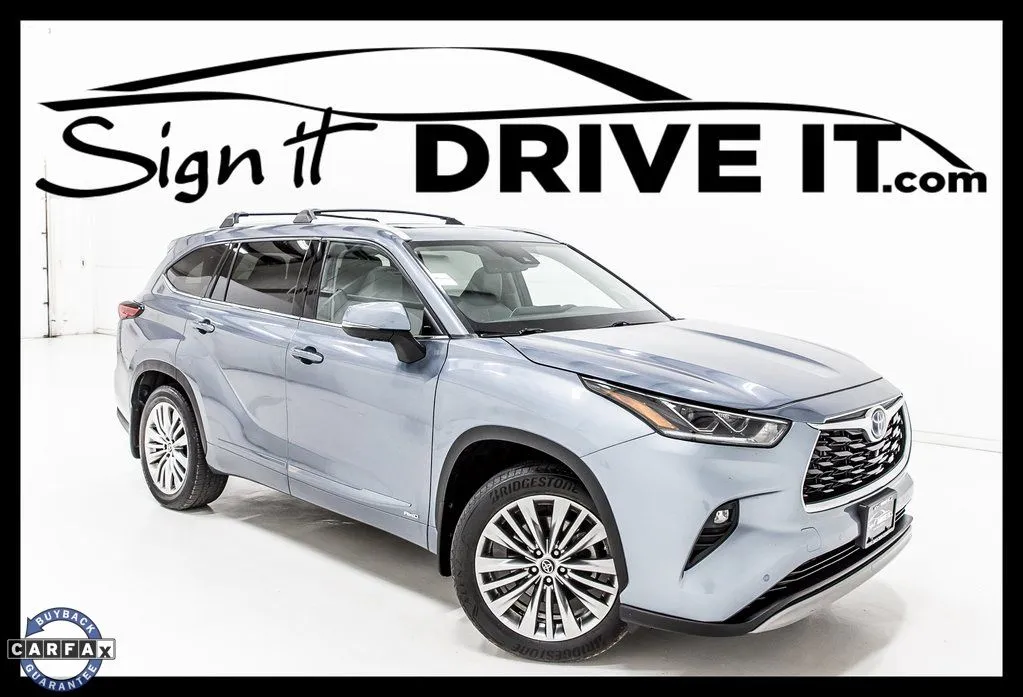 Gray 2023 Toyota Highlander Hybrid Platinum for sale in Denton, TX