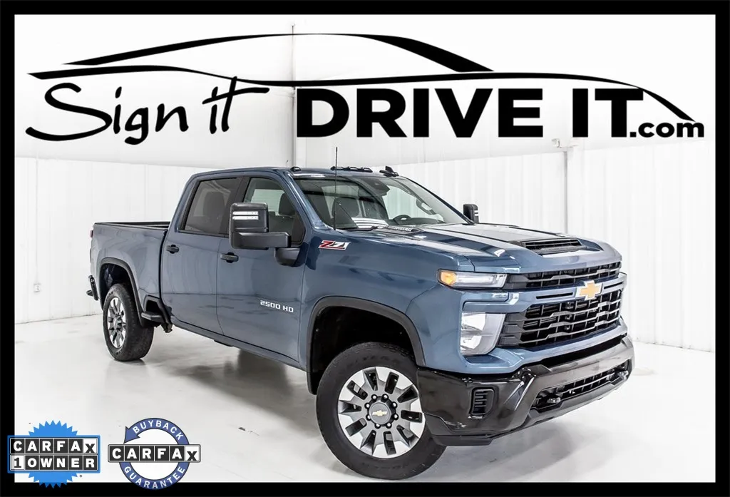Blue 2024 Chevrolet Silverado 2500HD Custom for sale in Denton, TX