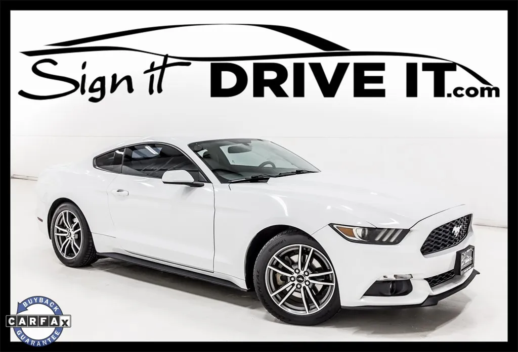White 2017 Ford Mustang EcoBoost Premium for sale in Denton, TX