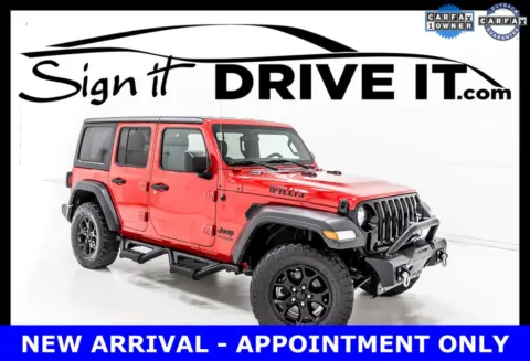 Red 2021 Jeep Wrangler Unlimited Willys for sale in Denton, TX
