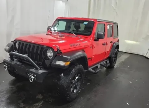 Red 2021 Jeep Wrangler Unlimited Willys for sale in Denton, TX