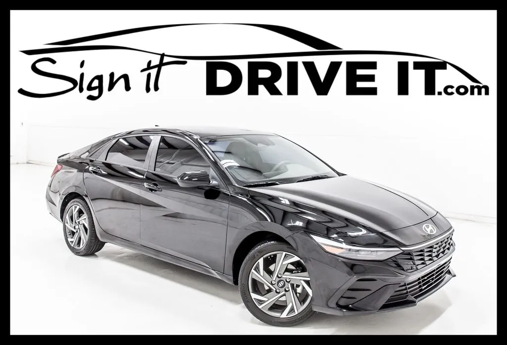 Black 2025 Hyundai Elantra Hybrid SEL Sport for sale in Denton, TX