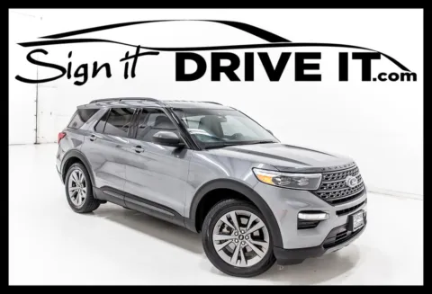 Gray 2021 Ford Explorer XLT for sale in Denton, TX