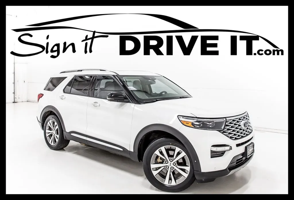 White 2020 Ford Explorer Platinum for sale in Denton, TX