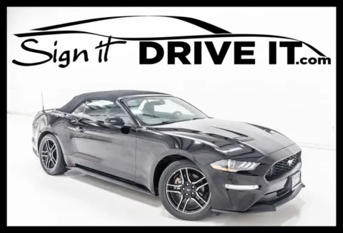 Black 2018 Ford Mustang EcoBoost Premium for sale in Denton, TX
