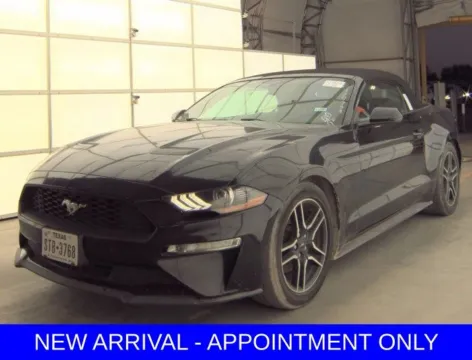 Black 2018 Ford Mustang EcoBoost Premium for sale in Denton, TX
