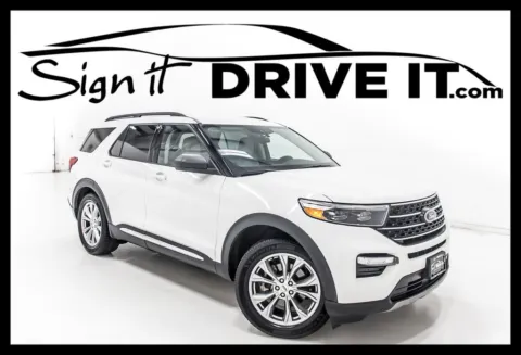 White 2021 Ford Explorer XLT for sale in Denton, TX