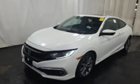 White 2019 Honda Civic EX for sale in Denton, TX