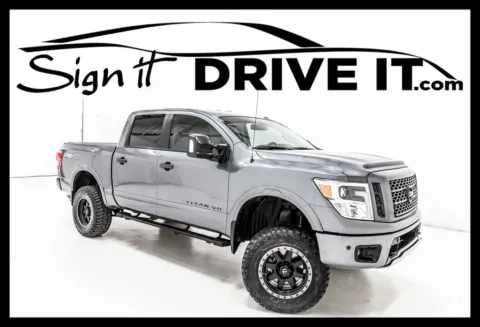 Gray 2018 Nissan Titan PRO-4X for sale in Denton, TX