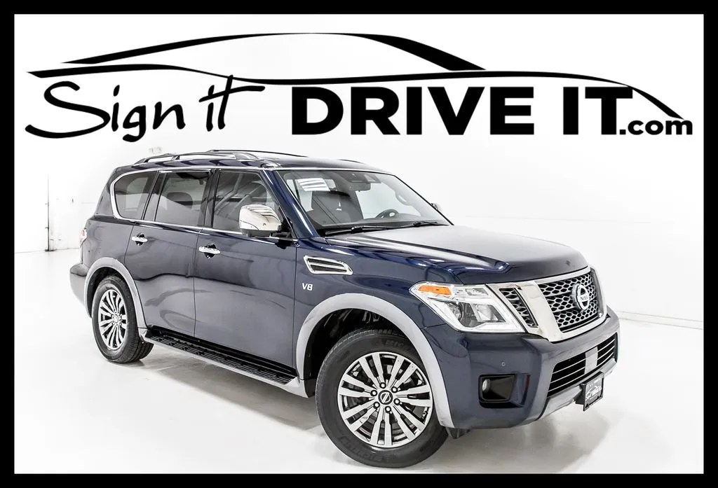 Blue 2018 Nissan Armada Platinum for sale in Denton, TX