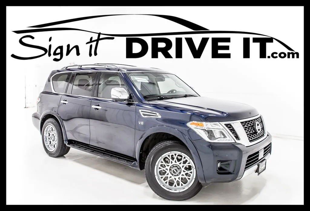 Blue 2019 Nissan Armada Platinum for sale in Denton, TX
