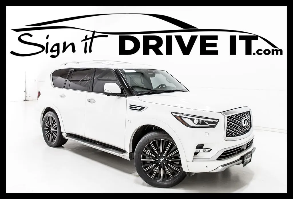 White 2019 INFINITI QX80 Limited for sale in Denton, TX