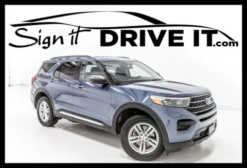 Blue 2021 Ford Explorer XLT for sale in Denton, TX