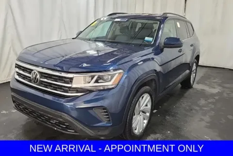 Blue 2021 Volkswagen Atlas 3.6L V6 SE w/Technology for sale in Denton, TX