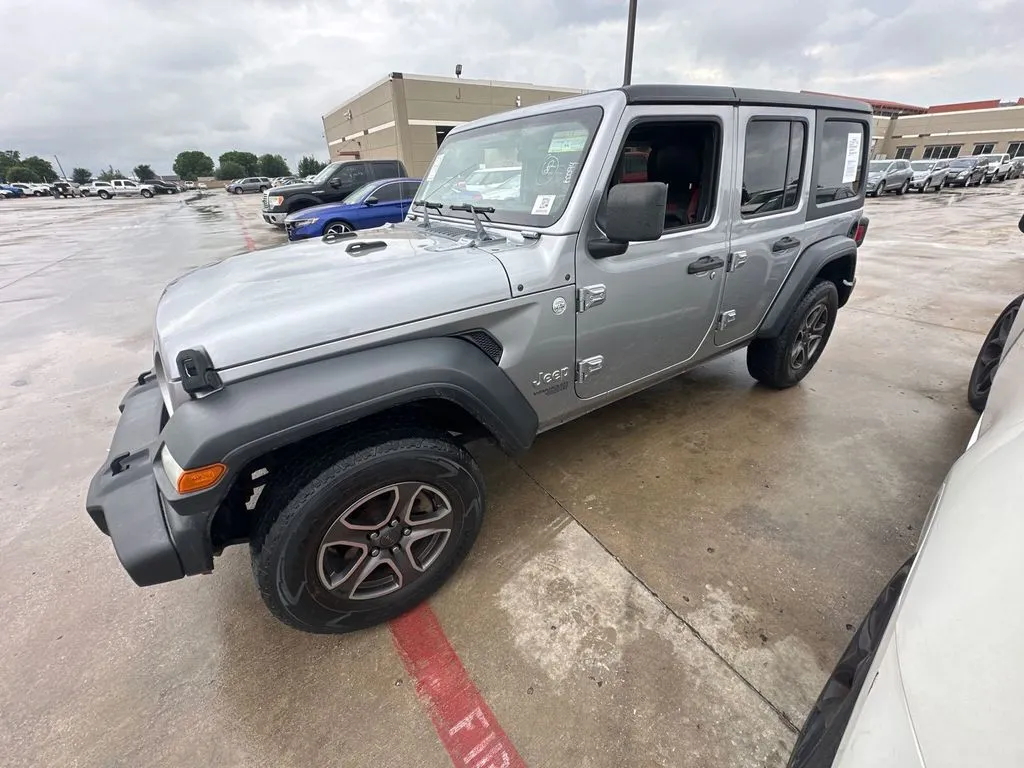 Silver 2018 Jeep Wrangler Unlimited Sport S for sale in Denton, TX