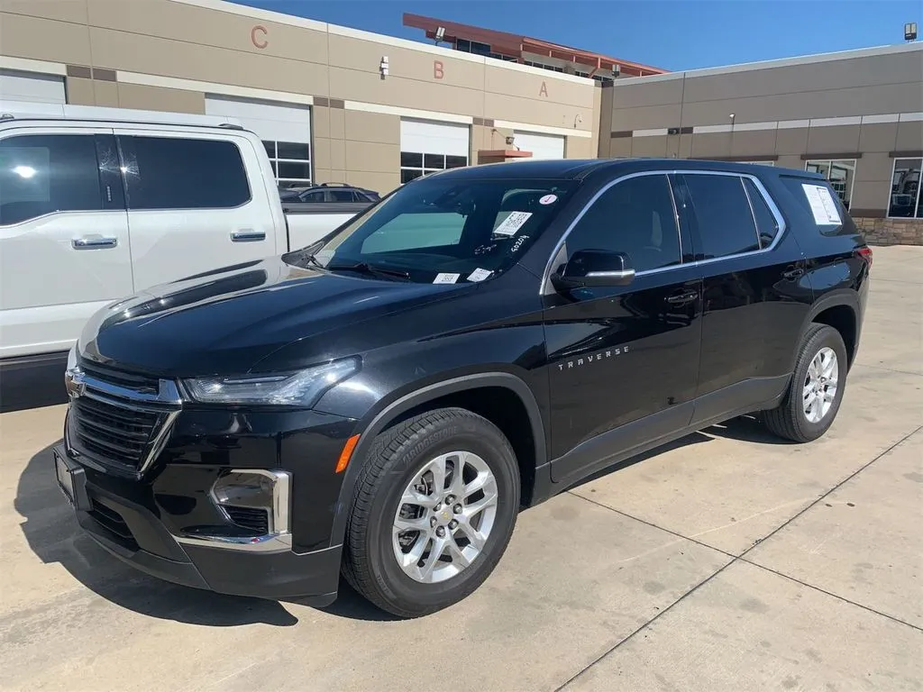 Black 2023 Chevrolet Traverse LS for sale in Denton, TX