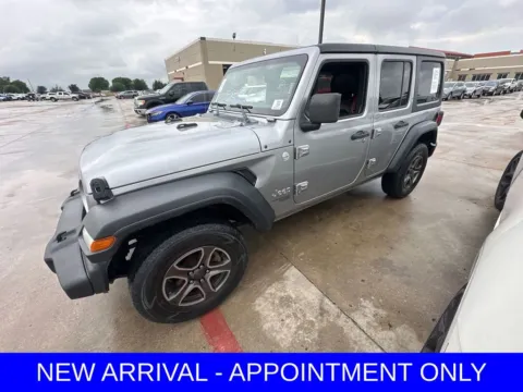 Silver 2018 Jeep Wrangler Unlimited Sport S for sale in Denton, TX