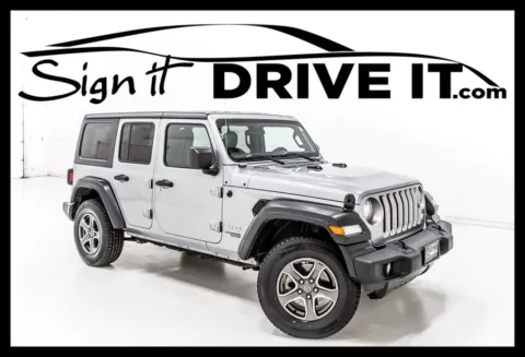 Silver 2018 Jeep Wrangler Unlimited Sport S for sale in Denton, TX