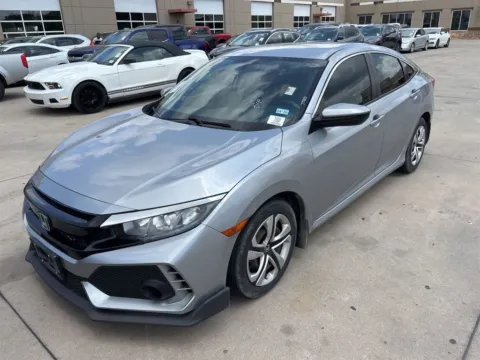 Silver 2016 Honda Civic LX for sale in Denton, TX