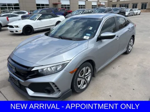 Silver 2016 Honda Civic LX for sale in Denton, TX