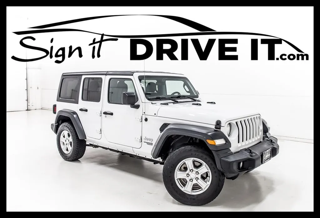 White 2018 Jeep Wrangler Unlimited Sport S for sale in Denton, TX