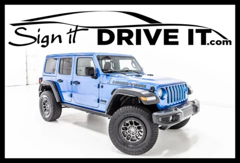 Blue 2022 Jeep Wrangler Unlimited High Tide for sale in Denton, TX