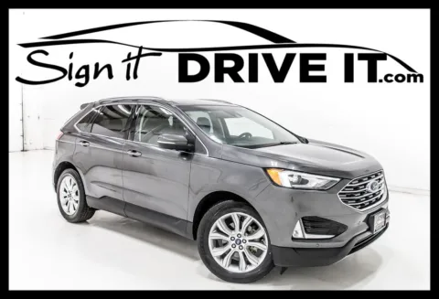 Gray 2020 Ford Edge Titanium for sale in Denton, TX