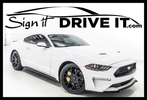 White 2019 Ford Mustang EcoBoost Premium for sale in Denton, TX